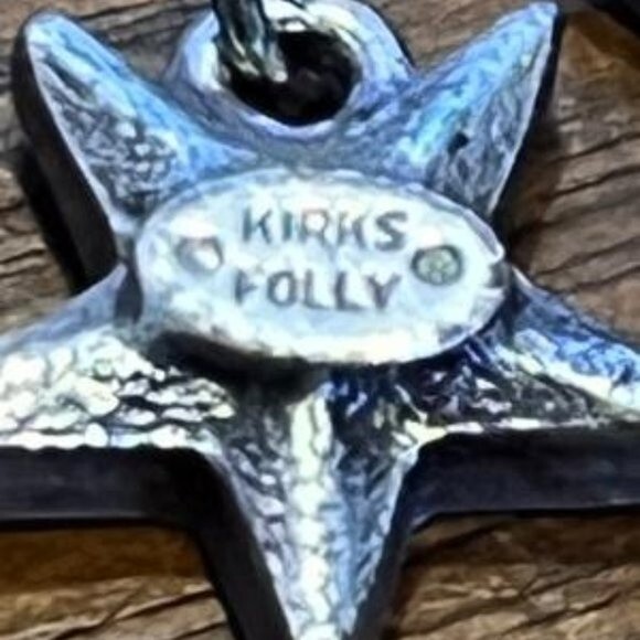 Vintage Kirks Folly Moon and Stars Dangle Clip on earrings - Picture 4 of 9